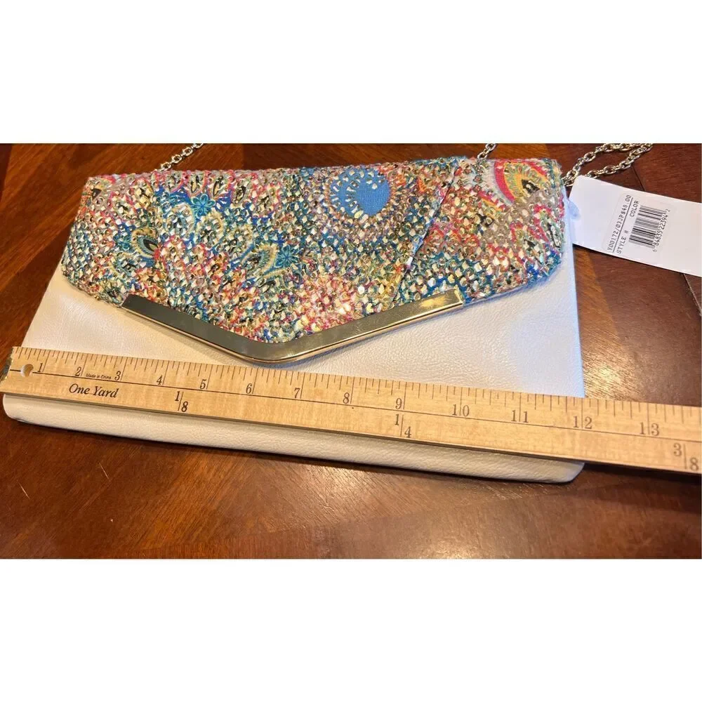 Gunne Sax Jessica McClintock Evening Bag Clutch Envelope boho embroidered